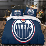 Edmonton Oilers Bedding Set Quilt Duvet Cover Without Filler