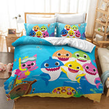 Cartoon Baby Shark Bedding Set Kids Quilt Cover Without Filler