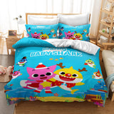 Cartoon Baby Shark Cosplay Bedding Set Quilt Cover