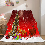 Christmas Decorations Flannel Fleece Throw Cosplay Blanket