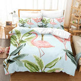 Cute Flamingo Bedding Set Quilt Covers Without Filler