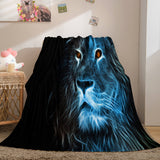 Fiercely Lion Flannel Blanket Room Decoration