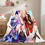 Genshin Impact Flannel Caroset Throw Cosplay Blanket