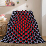 Honeycomb Shape Flannel Fleece Throw Blanket