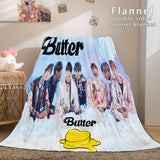 Kpop BTS Butter Bangtan Boys Cosplay Flannel Blanket