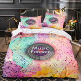 Music Print Bedding Set Quilt Duvet Covers Without Filler