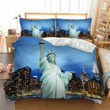 Statue of Liberty City Building Bedding Set Quilt Covers