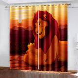 The Lion King Curtains Cosplay Blackout Window Treatments Drapes