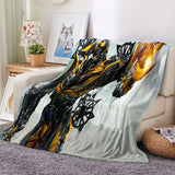 Transformers Pattern Blanket Flannel Throw Room Decoration