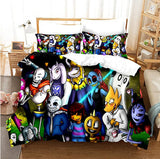 Undertale Sans Cosplay 3 Piece Bedding Set Quilt Cover