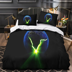 Alien Earth Duvet Cover Pattern Bedding Set Without Filler
