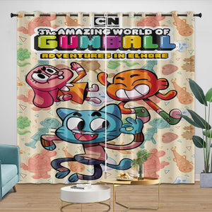 Amazing World of Gumball Curtains Movie Blackout Window Drapes