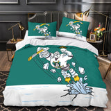 Anaheim Ducks Bedding Set Pattren Quilt Duvet Cover Without Filler