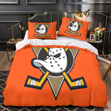 Anaheim Ducks Bedding Set Pattren Quilt Duvet Cover Without Filler