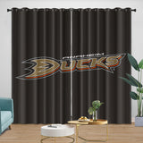 Anaheim Ducks Curtains Pattern Blackout Window Drapes Room Decoration