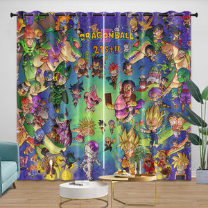 Anime Dragon Ball Curtains Kids Blackout Window Drapes