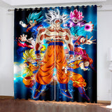 Anime Dragon Ball Curtains Kids Blackout Window Drapes