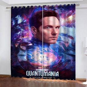 Ant-Man and The Wasp Quantumania Curtains Pattern Blackout Window Drapes