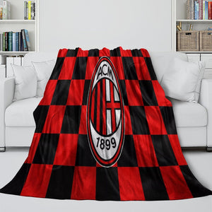 Associazione Calcio Milan Blanket Flannel Fleece Room Decoration