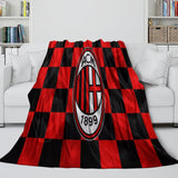 Associazione Calcio Milan Blanket Flannel Fleece Room Decoration