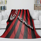 Associazione Calcio Milan Blanket Flannel Fleece Room Decoration