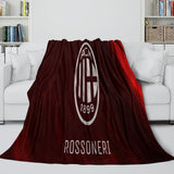 Associazione Calcio Milan Blanket Flannel Fleece Room Decoration