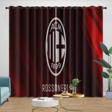 Associazione Calcio Milan Curtains Blackout Window Drapes Room Decoration
