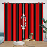 Associazione Calcio Milan Curtains Blackout Window Drapes Room Decoration