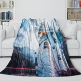 Astronaut Blanket Flannel Kids Room Throw