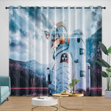 Astronaut Curtains Blackout Window Drapes Room Decoration