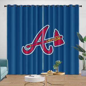 Atlanta Braves Curtains Blackout Window Drapes Room Decoration