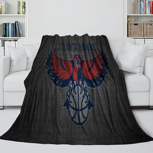 Atlanta Hawks Blanket Flannel Fleece Throw Room Decoration