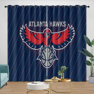 Atlanta Hawks Curtains Blackout Window Drapes Room Decoration