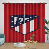 Atlético Madrid Curtains Blackout Window Drapes Kids Room Decoration