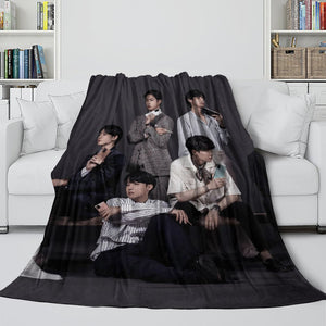 BTS Bangtan Boys Blanket Flannel Fleece Throw Kids Room Decoration