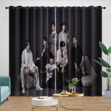 BTS Bangtan Boys Curtains Blackout Window Drapes Kids Room Decoration