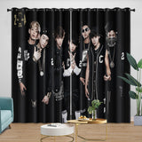BTS Bangtan Boys Curtains Blackout Window Drapes Kids Room Decoration