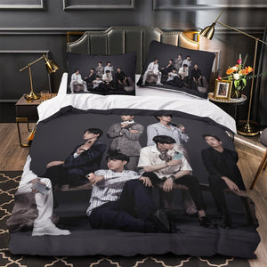 BTS Bangtan Boys Duvet Cover Kids Bedding Set Without Filler