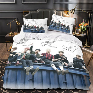 BTS Bangtan Boys Duvet Cover Kids Bedding Set Without Filler