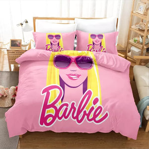 Barbie Bedding Set Pattern Kids Quilt Cover Without Filler