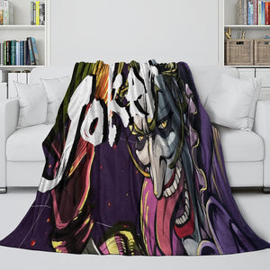 Batman Ninja Pattern Blanket Flannel Throw Room Decoration