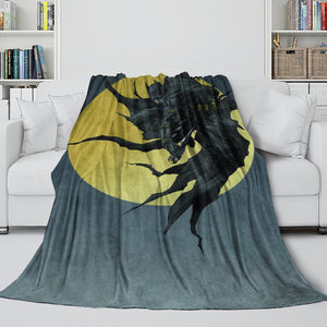 Batman Ninja Pattern Blanket Flannel Throw Room Decoration