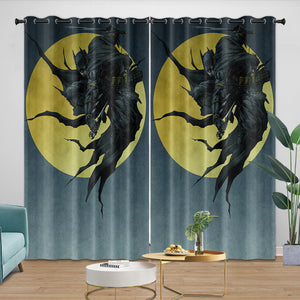 Batman Ninja Pattern Curtains Blackout Window Drapes