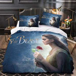 Beauty and the Beast Bedding Set Quilt Duvet Cover Without Filler