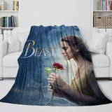 Beauty and the Beast Blanket Flannel Throw Room Decoration