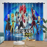 BeyBlade Burst Curtains Blackout Window Drapes Kids Room Decoration