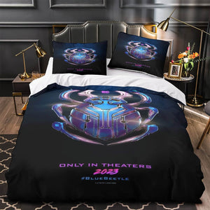 Blue Beetle Bedding Set Quilt Duvet Cover Without Filler