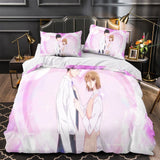 Blue Box Bedding Set Pattern Quilt Cover Without Filler