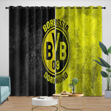 Borussia Dortmund Curtains Blackout Window Drapes Kids Room Decoration