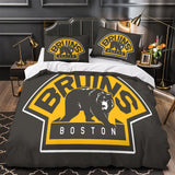 Boston Bruins Bedding Set Pattren Quilt Duvet Cover Without Filler